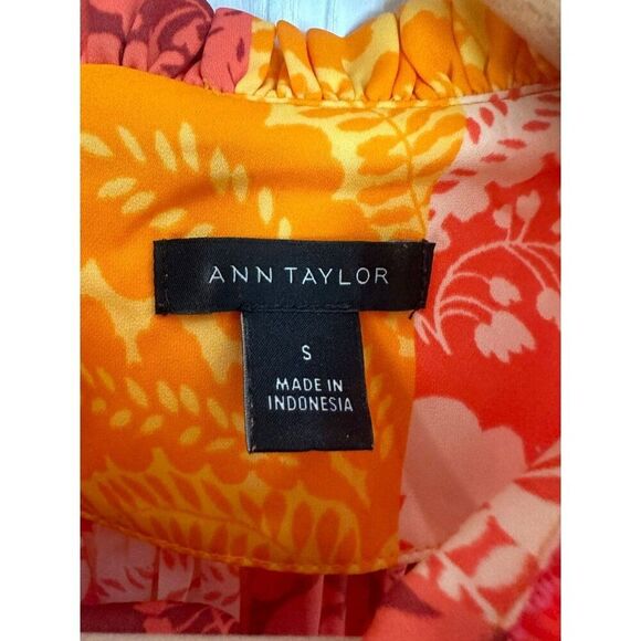Ann Taylor Red and Orange Floral Maxi Dress - Picture 6 of 8